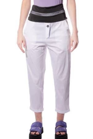 Straight-cut trousers with turn-up cuff 1