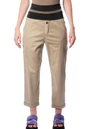 Straight-cut trousers with turn-up cuff 1