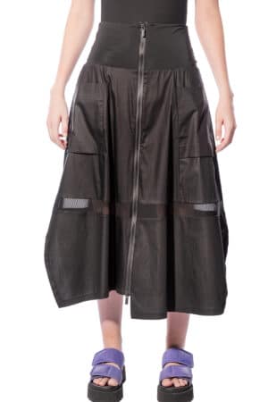 Tulip skirt with zip and big pockets 1