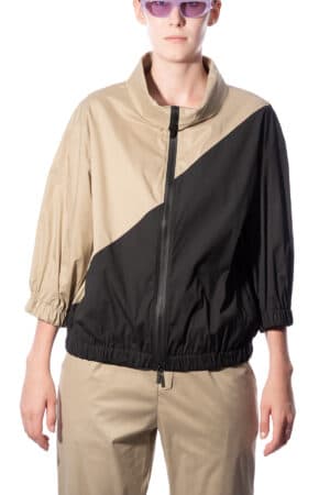 Blouson with wide turtleneck 1