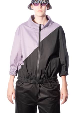Blouson with wide turtleneck 1