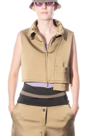 Vest with turtleneck and smartphone pocket 1