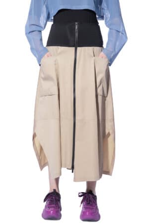 Tulip skirt with zip and big pockets 1