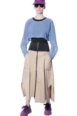 Tulip skirt with zip and big pockets 3