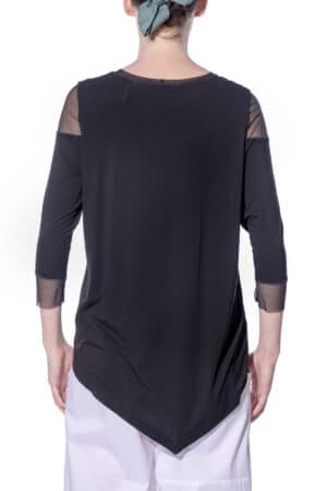 Half sleeve top with mesh shoulders 2