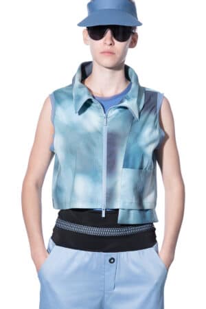Vest with turtleneck and smartphone pocket 1