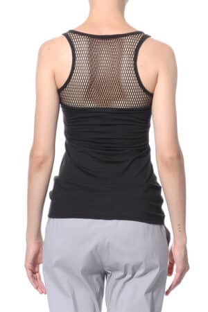 Racerback tank top with athletic mesh back 2