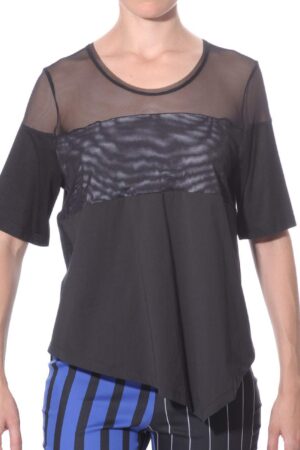 Top with micro-mesh shoulders 1