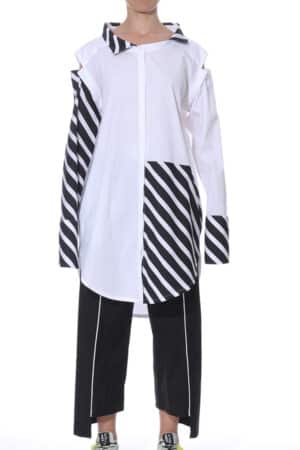 Shirt-dress with detachable sleeves 1