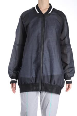 Oversized letterman jacket with zip-shoulders 1