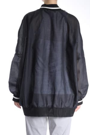 Oversized letterman jacket with zip-shoulders 2