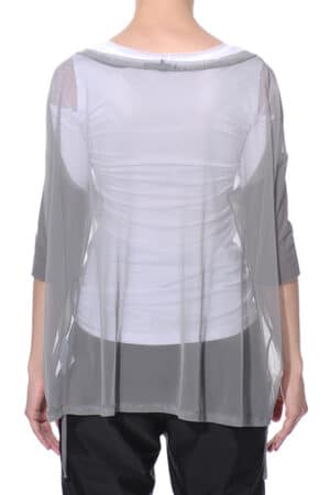 Mesh top with 3/4 sleeves 2