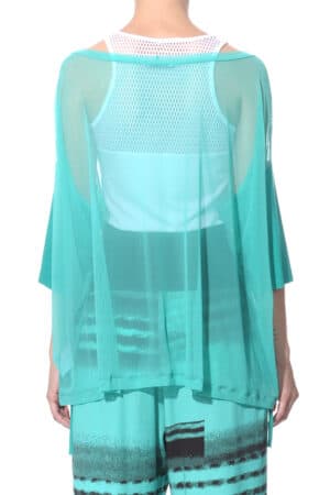 Mesh top with 3/4 sleeves 2