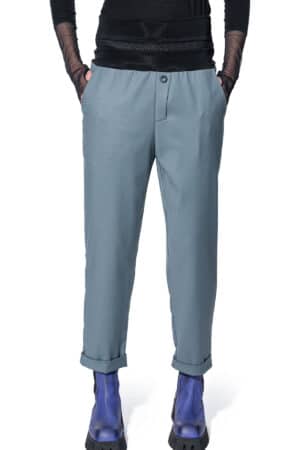 Straight-cut trousers with turn-up cuff 1