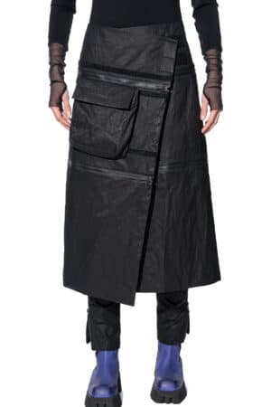 Zip-off velcro wrap skirt 1