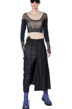 Long-sleeve mesh crop top 3