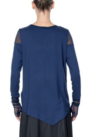 Long sleeve top with mesh shoulders 2