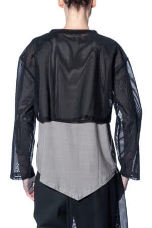 Cropped Mesh Jacket 2