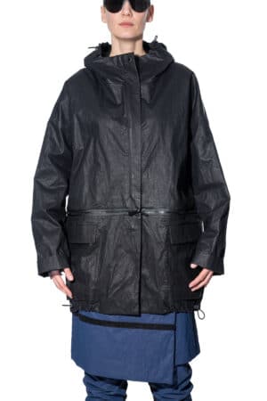 Rain jacket with detachable bottom 1