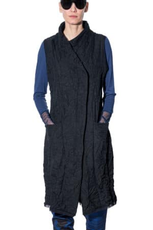 Long vest with back-zip 1