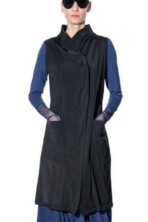 Long vest with back-zip 1