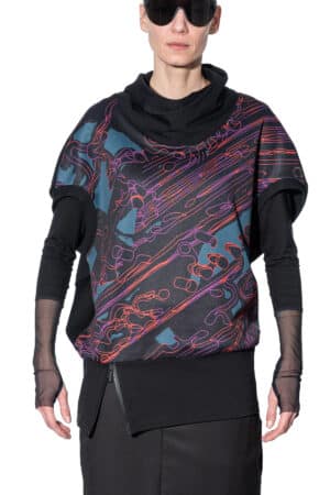 sleeveless pullover with dropped shoulders 1