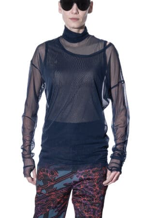 Mesh sweater with thumbholes 1