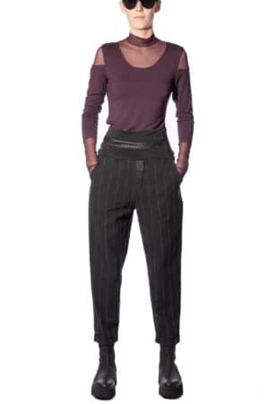 Straight-cut trousers with turn-up cuff 3