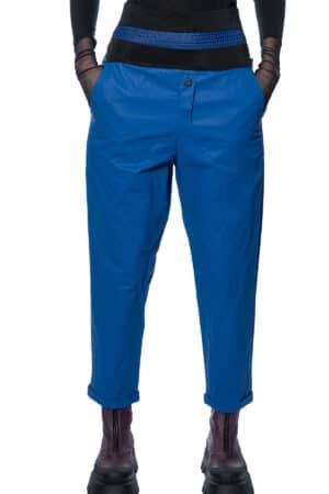 Straight-cut trousers with turn-up cuff 1