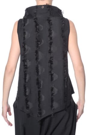 Sleeveless top with standing collar 2