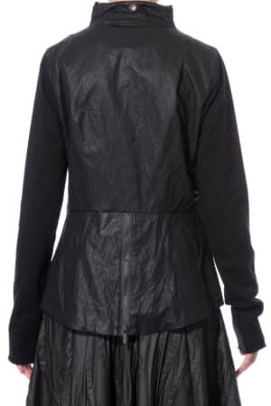 Fitted jacket with angled zipper 2