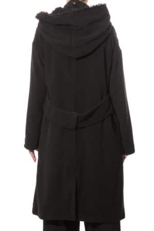 Wool coat with big hood 2