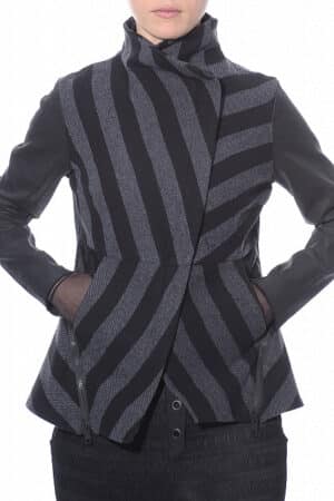 Fitted jacket with detachable bottom 1