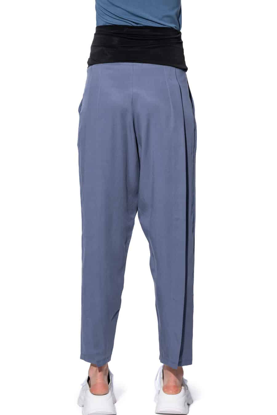 Trousers with stitched pleat - Image 2
