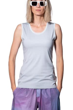 Sleeveless jersey top 1