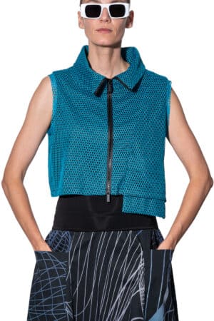 Vest with turtleneck and smartphone pocket 1