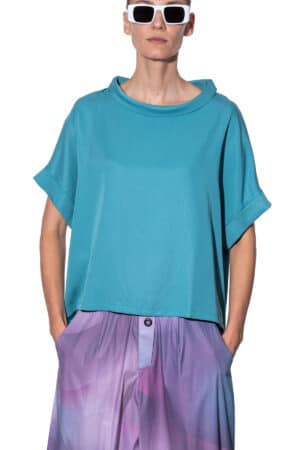 Blouse with short sleeves 1