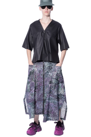 Blouse with zipper V-neck 3